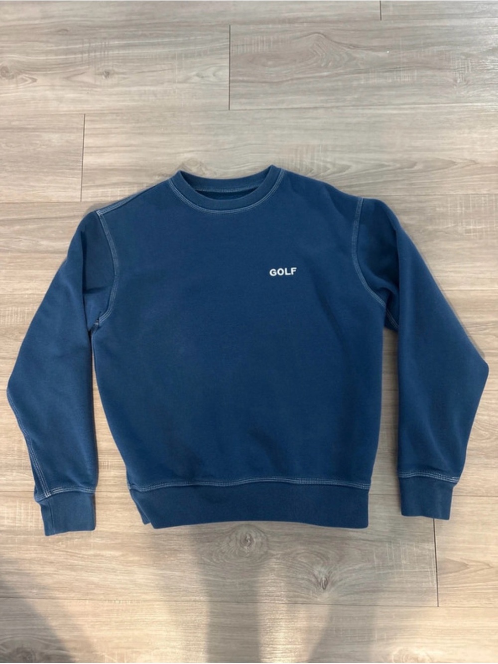 Golf Wang Men's Navy Crewneck Sweatshirt with Small Chest Logo